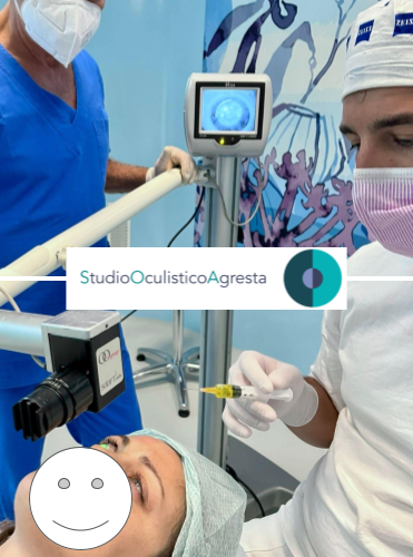 Intervento di cross-linking per cheratocono studio oculistico agresta